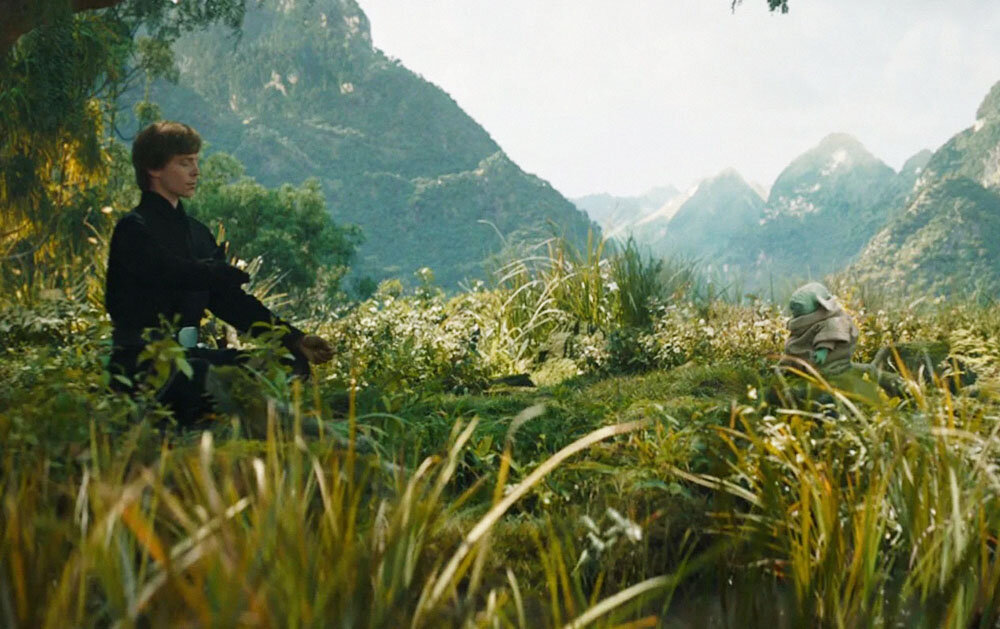 Люк Скайуокер обучает Грогу.