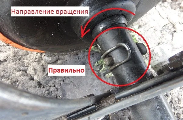 Правильно ставьте «Палец» крепления фрезы.