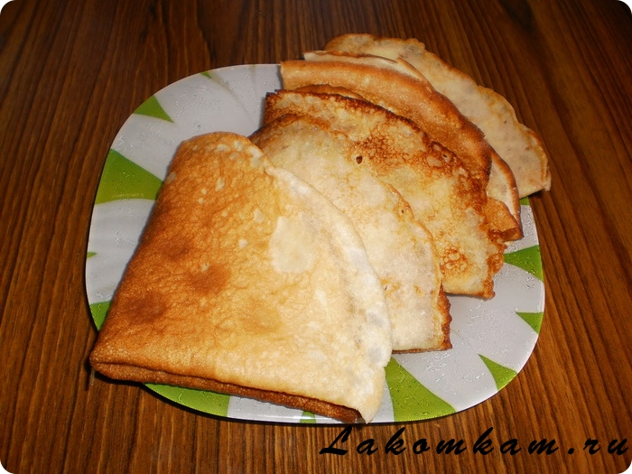 Блины на кислом молоке с дырочками тонкие
