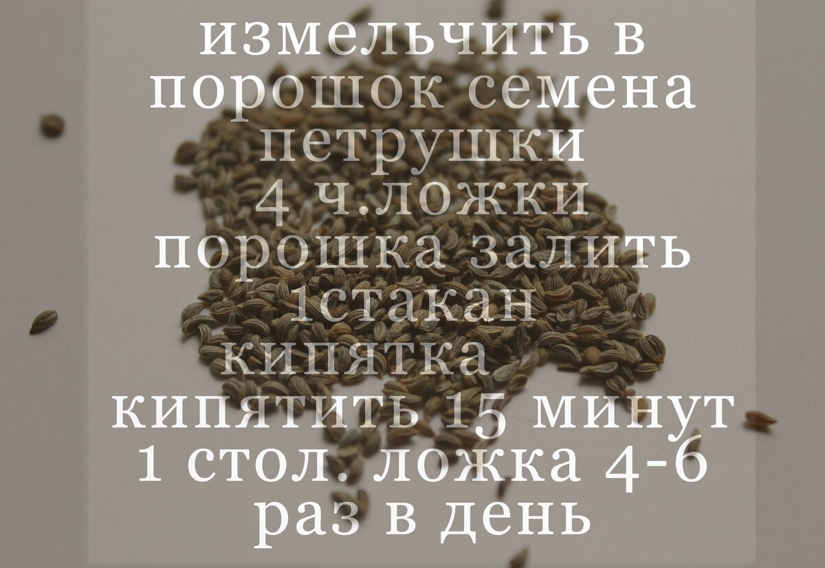 1. Эффективный рецепт с петрушкой огородной