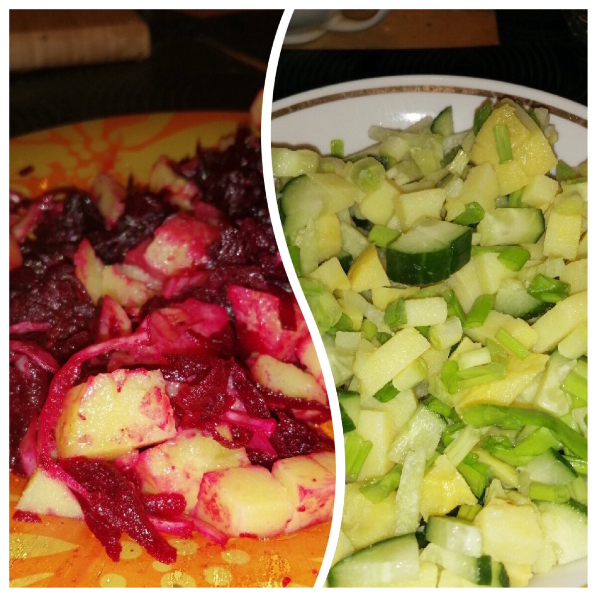 Салаты «Почти винегрет» и «Светлый»