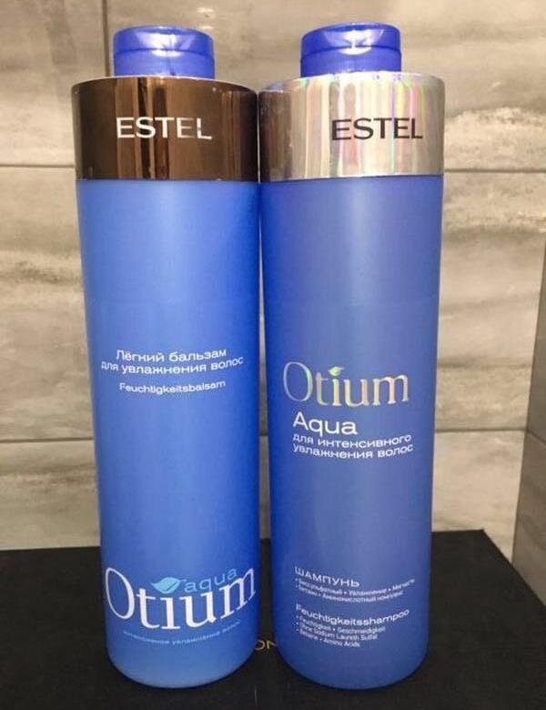 Estel professional otium. Otium Aqua шампунь 1000. Шампунь Эстель безсульфатный Аква отиум. Estel набор Otium Aqua шампунь 1000 мл + бальзам 1000 мл. Эстель Аква шампуни 1 литр.