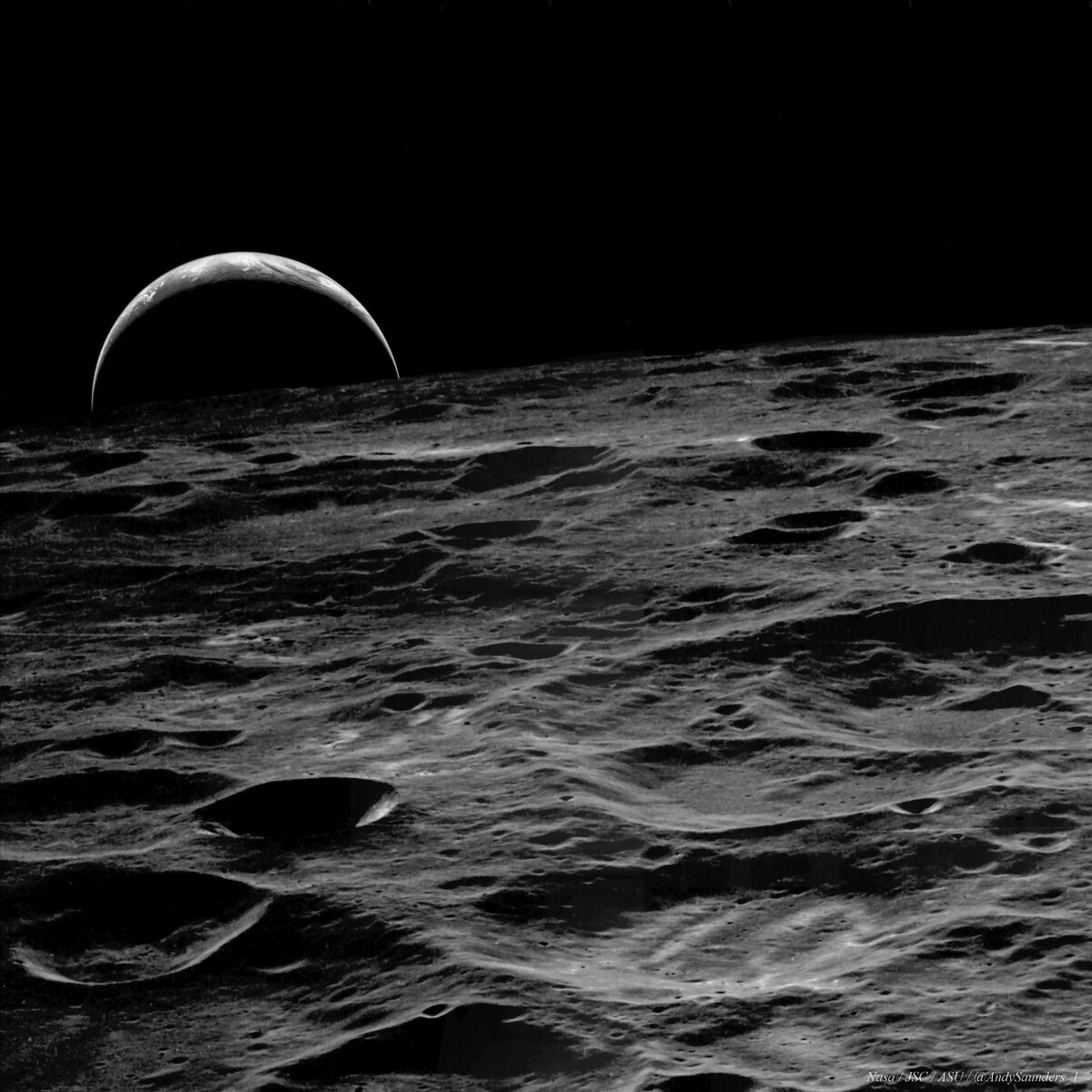 Источник: Apollo 14, NASA, JSC, ASU (Image Reprocessing: Andy Saunders) 