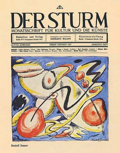   "Der Sturm", октябрь 1917 г.  Работа Бауэра на обложке .