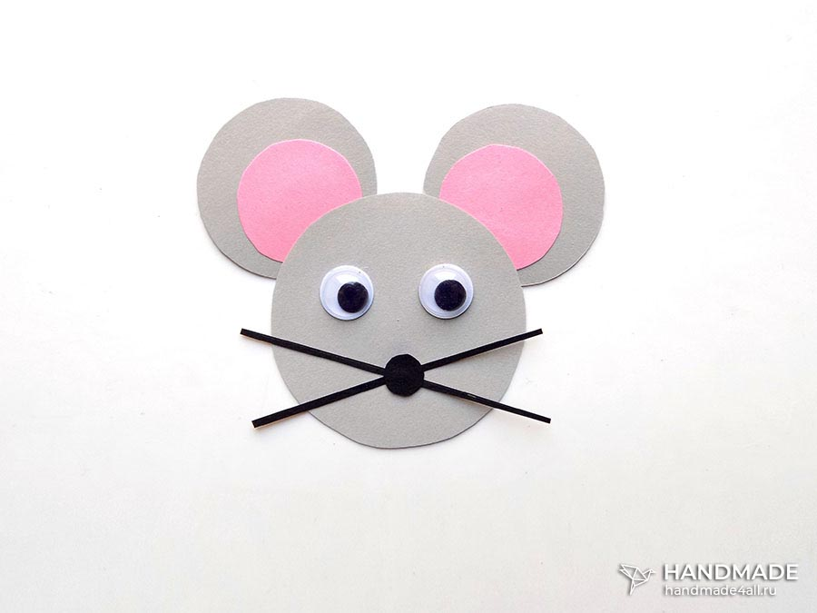 Как сделать мышь из цветной бумаги – пошаговый мастер-класс с фото