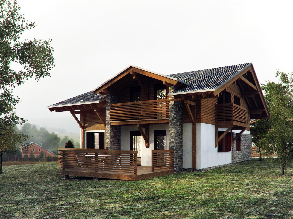 Проект дома "Шале" - купить в Красноярске. Проекты, чертежи на интернет-аукционе