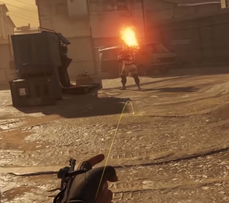 Пример механизма перемещения телепортацией в Half-Life: Alyx