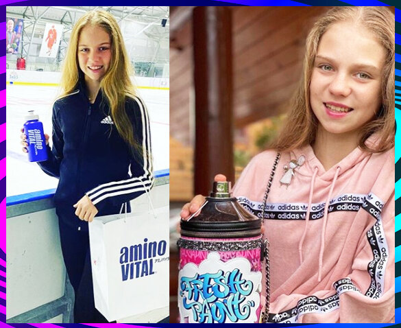 Александра Трусова в новых рекламных интеграциях (коллаж автора, источник - Instagram @avtrusova)