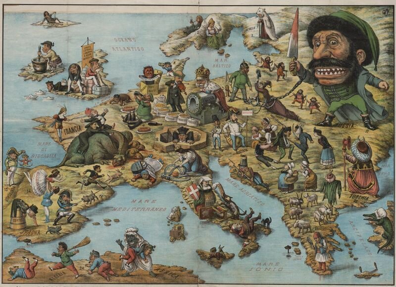 Европа в конце XIX века. Итальянская карикатура