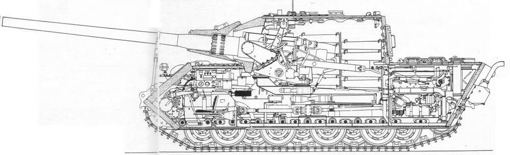 Тяжелый истребитель танков «Ягдтигр» серийная модель конца 1944 г.