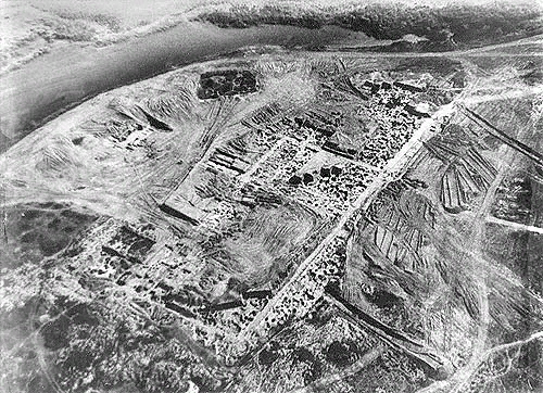 Аэрофотосъёмка крепости Саркел, 1951 год