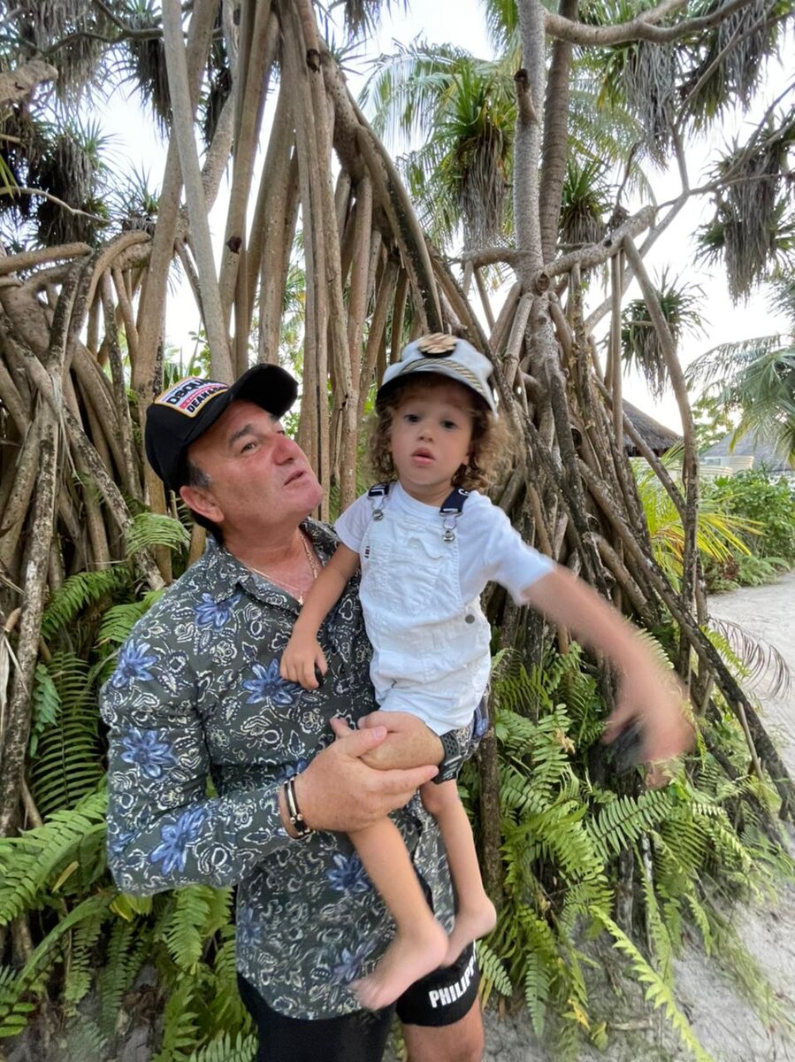 Рушель Блаво с сыном