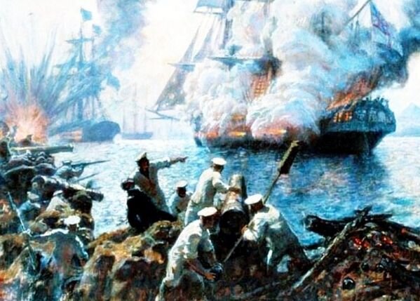 Фрагмент обороны Петропавловска-Камчатского в августе-сентябре 1854 года