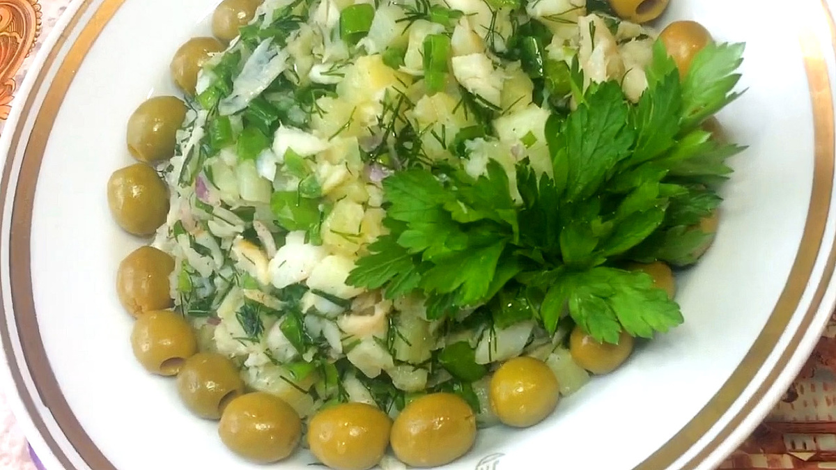 вид салата для подачи