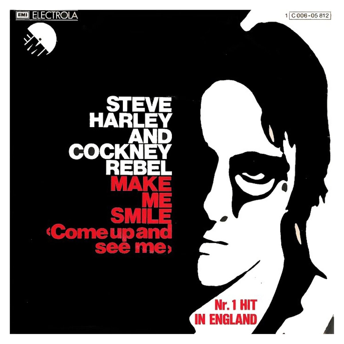 Обложка немецкого сингла "Make Me Smile (Come Up and See Me)" британской глэм-рок-группы Steve Harley & Cockney Rebel