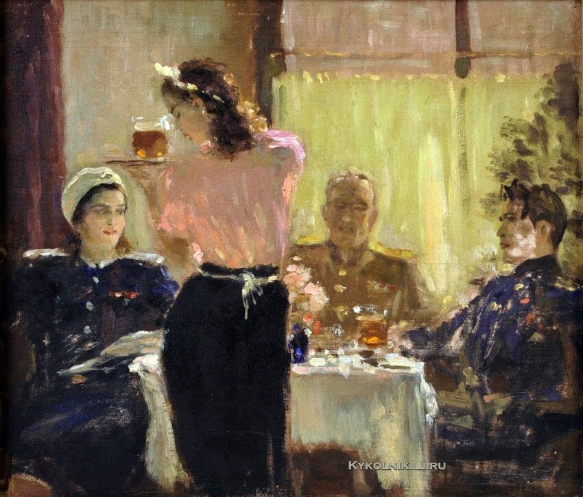 Этюд к картине "Встреча друзей" (Ярославский художественный музей).