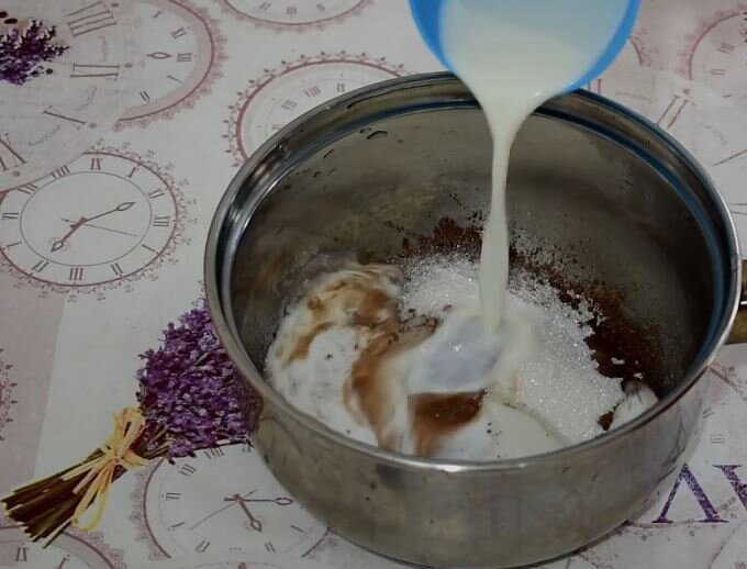 Молочно шоколадное желе