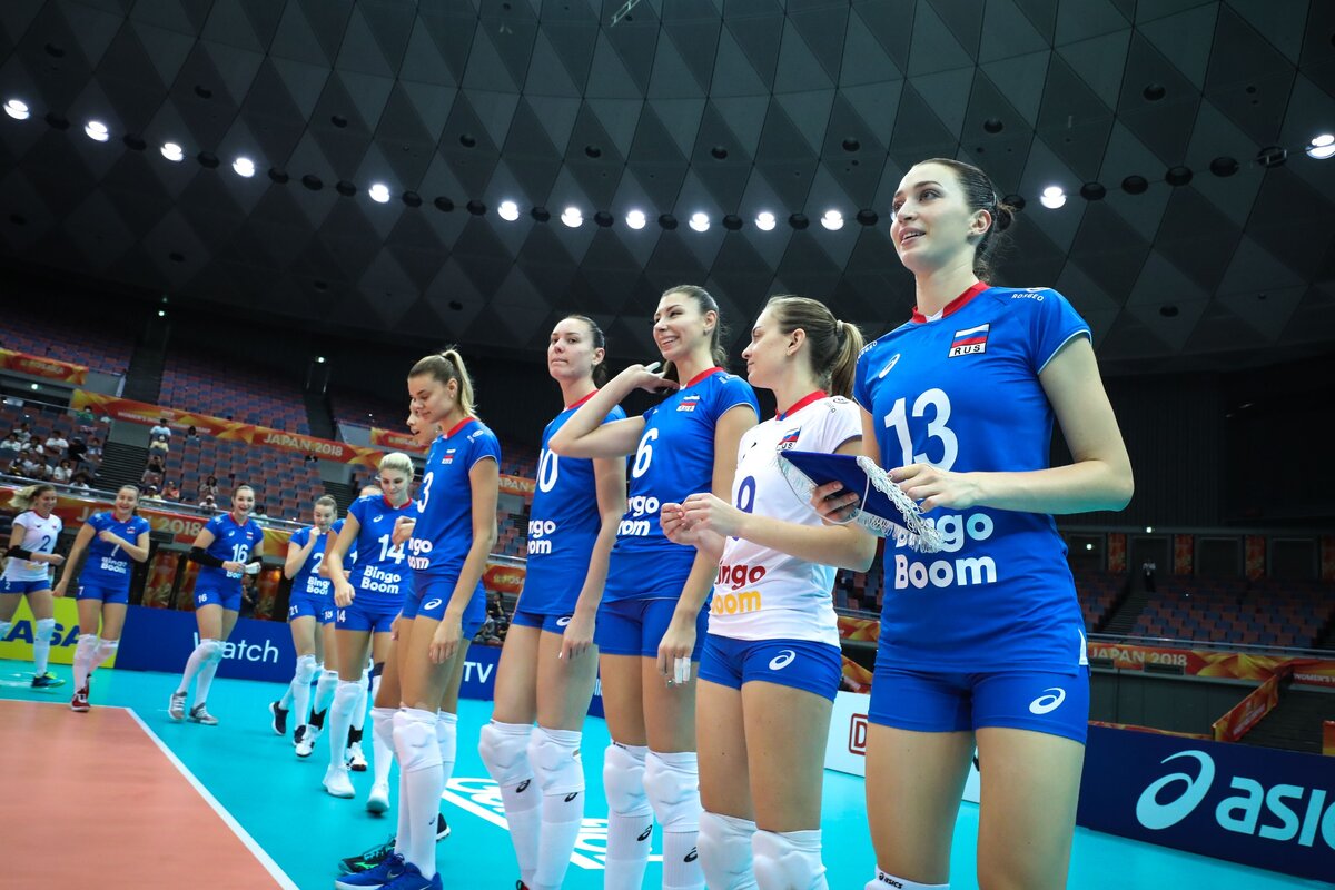 Основной состав сборной женской сборной России. Фото с сайта FIVB.com.