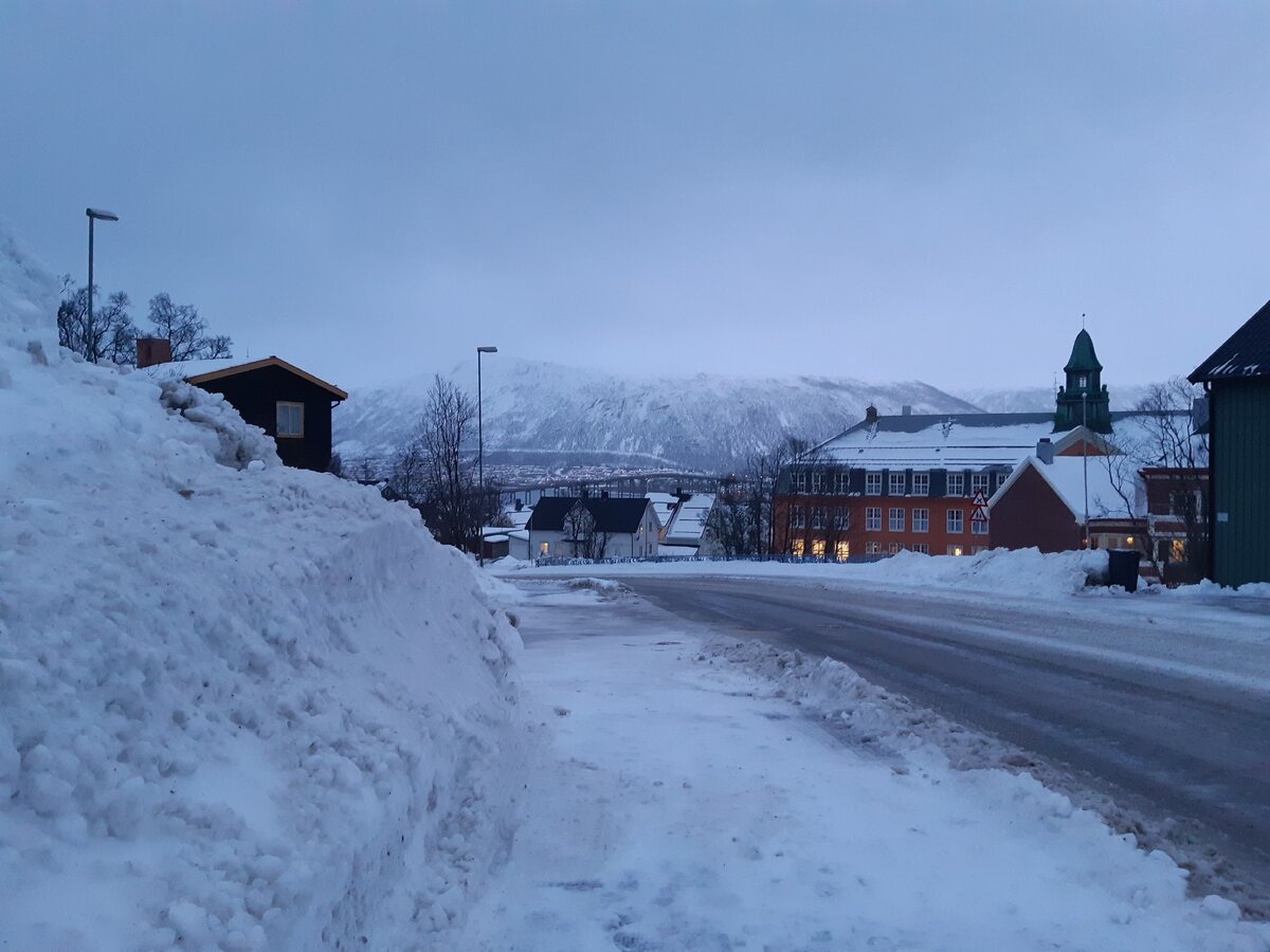 Тромсё, январь 2019 г. Полдень.
