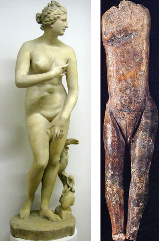 Медицейская Венера vs Венеры распутной, репродукции взяты с сайтов https://clck.ru/Jexxb и https://clck.ru/Jexy9