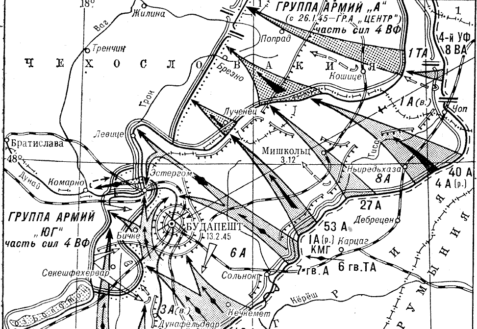 Военная карта времен Великой Отечественной войны