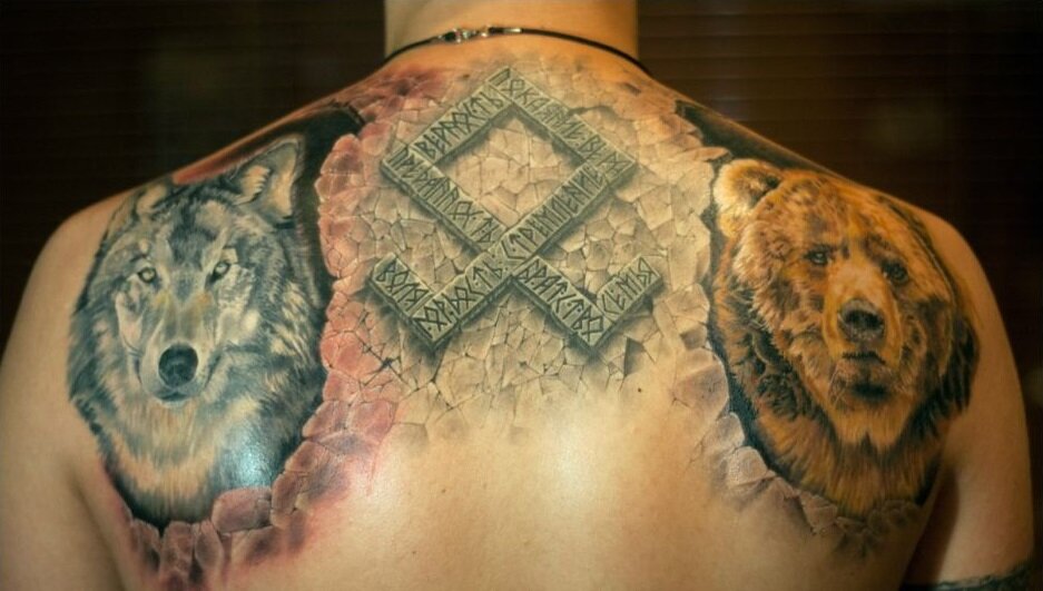 Мужские татуировки на плече славянские обереги
