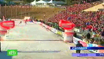 16.03.2008. IX этап. Холменколлен. Масс-старт. Серебро Николая Круглова