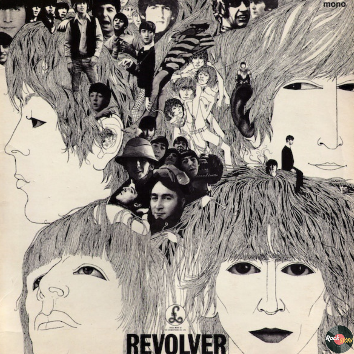 На фотографии: обложка винилового моно издания альбома Revolver группы The Beatles 