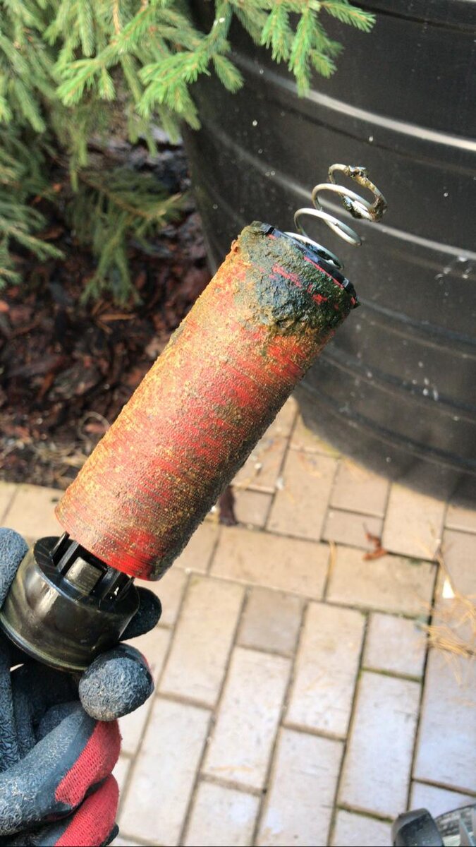 Ржавчина и органика в на дисковом фильтре