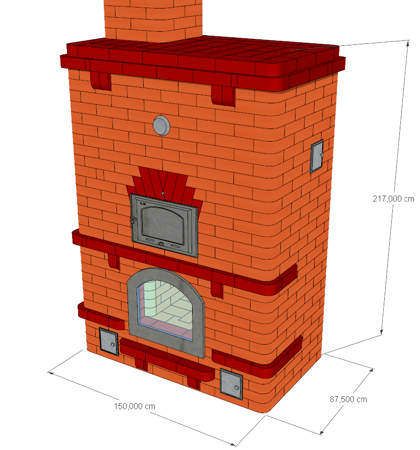 Колпаковая печь для отопления схема с размерами
