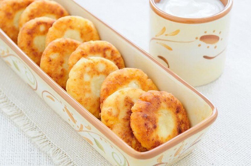 сырники с бананом без манки