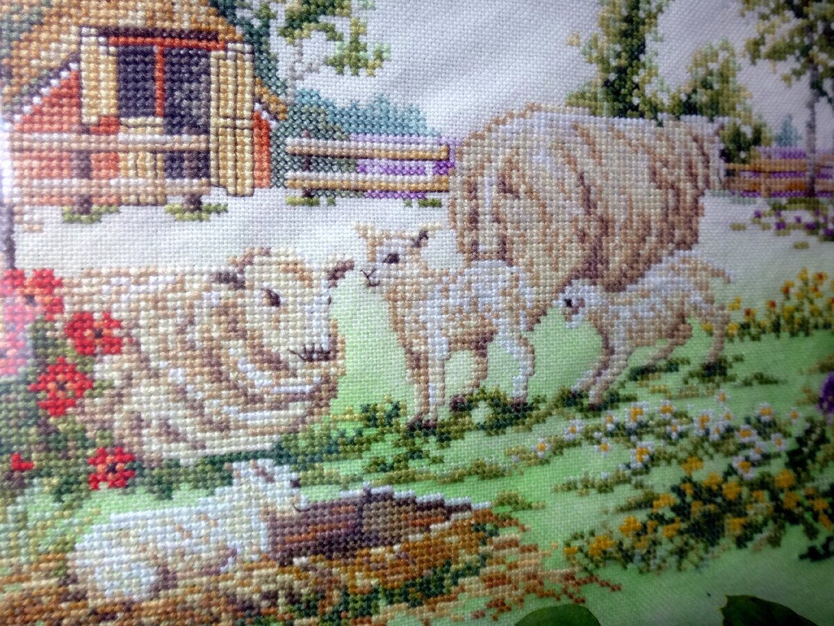 Lanarte,  Sheeprun, номер L34789 вышитая работа. Фото автора канала