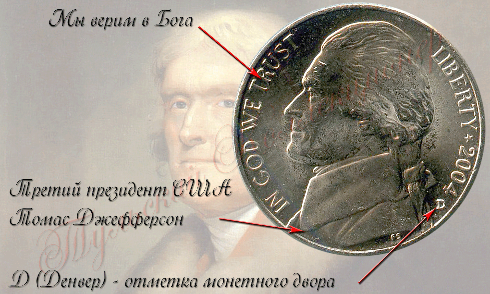 пять центов США 2004 г. аверс
