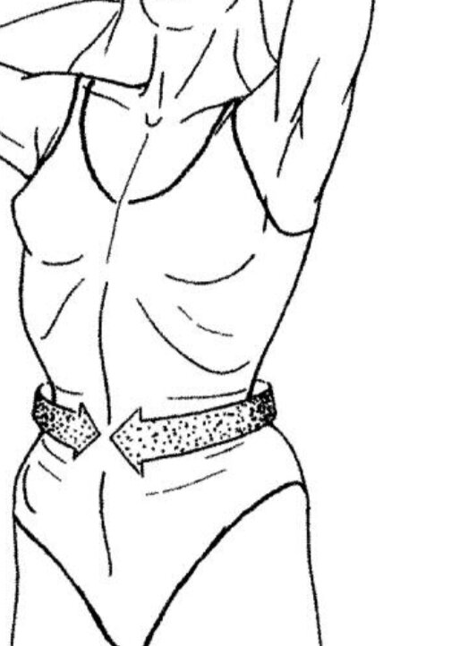 Наглядно показано распределение давления вверх и вниз. Сверху давление на диафрагму. Снизу - на тазовое дно.