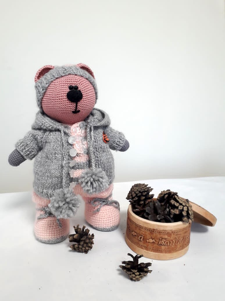 #мишка крючком 