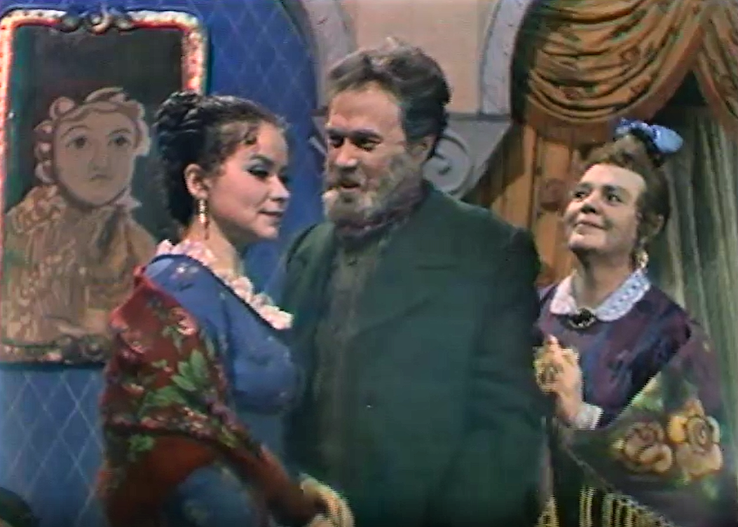 Кадр из телеспектакля "Не в свои сани не садись" (1972)