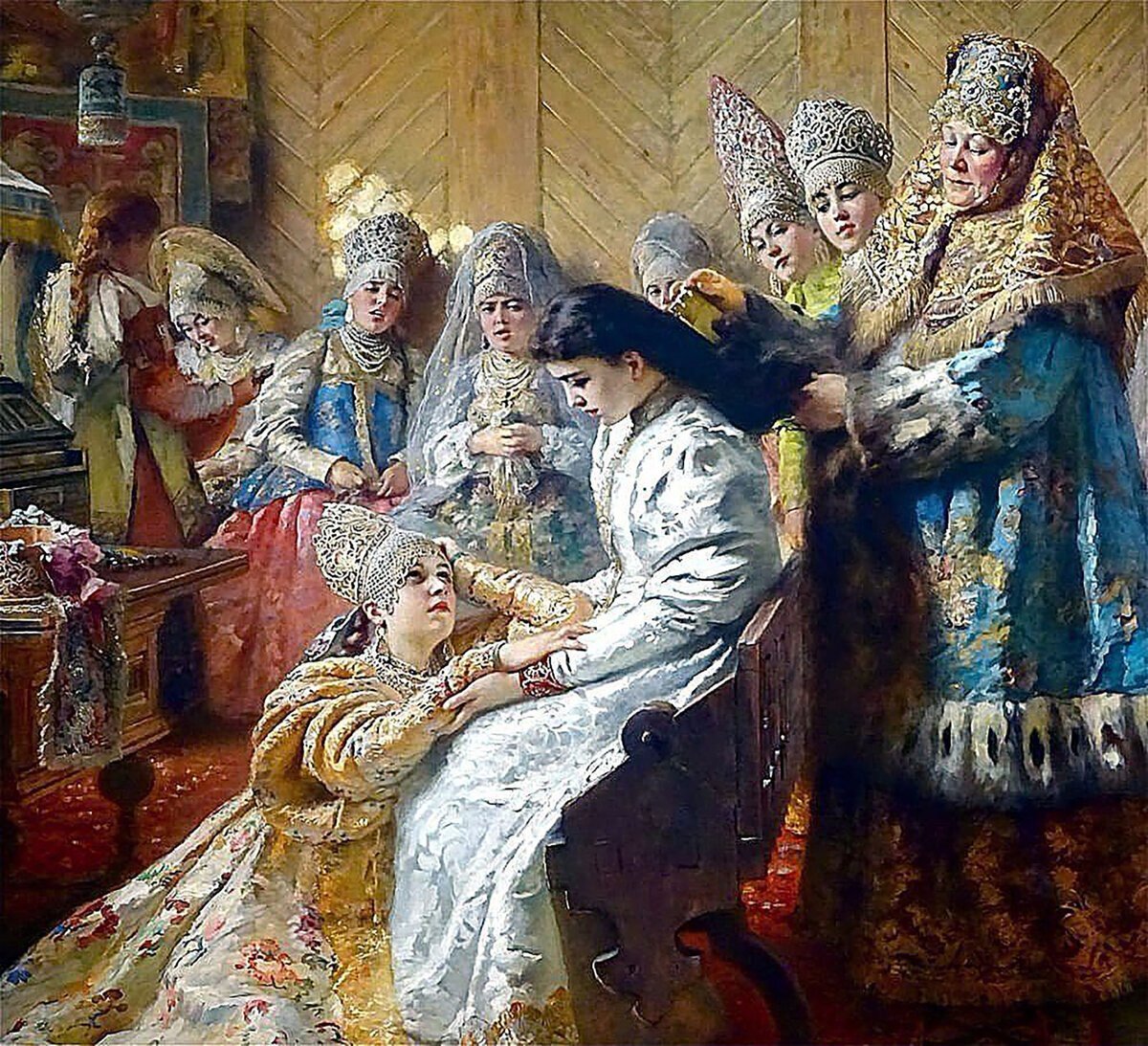 Картина Константина Маковского ,,под венец,,