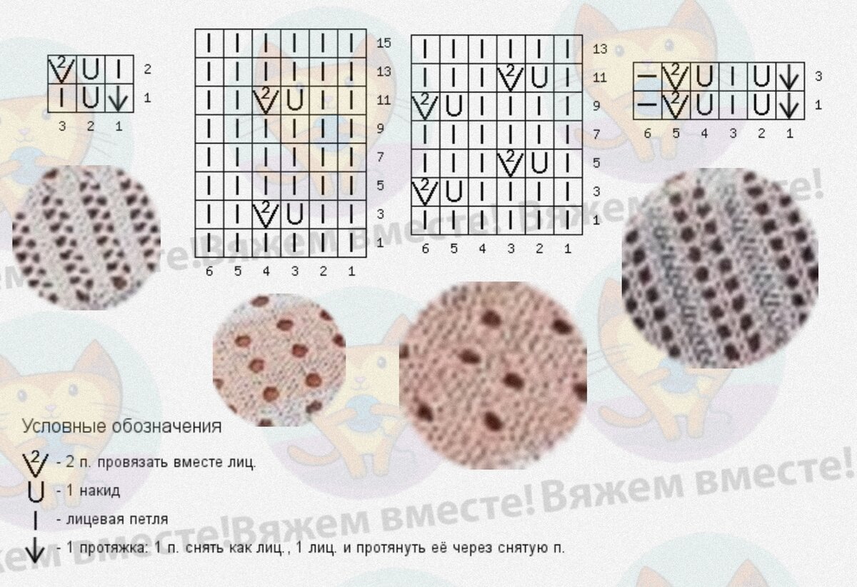 Схемы узоров