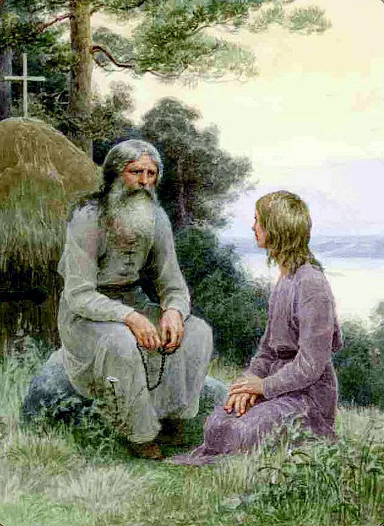 Ефошин С.Н., "Старец и послушник" | https://danilovmaster.ru/reproductions_efoshkin_318.html