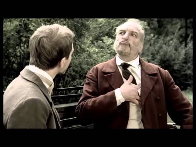 Князь Мышкин (Евгений Миронов) и генерал Иволгин (Алексей Петренко) в сериале Владимира Бортко "Идиот" (2003 г).