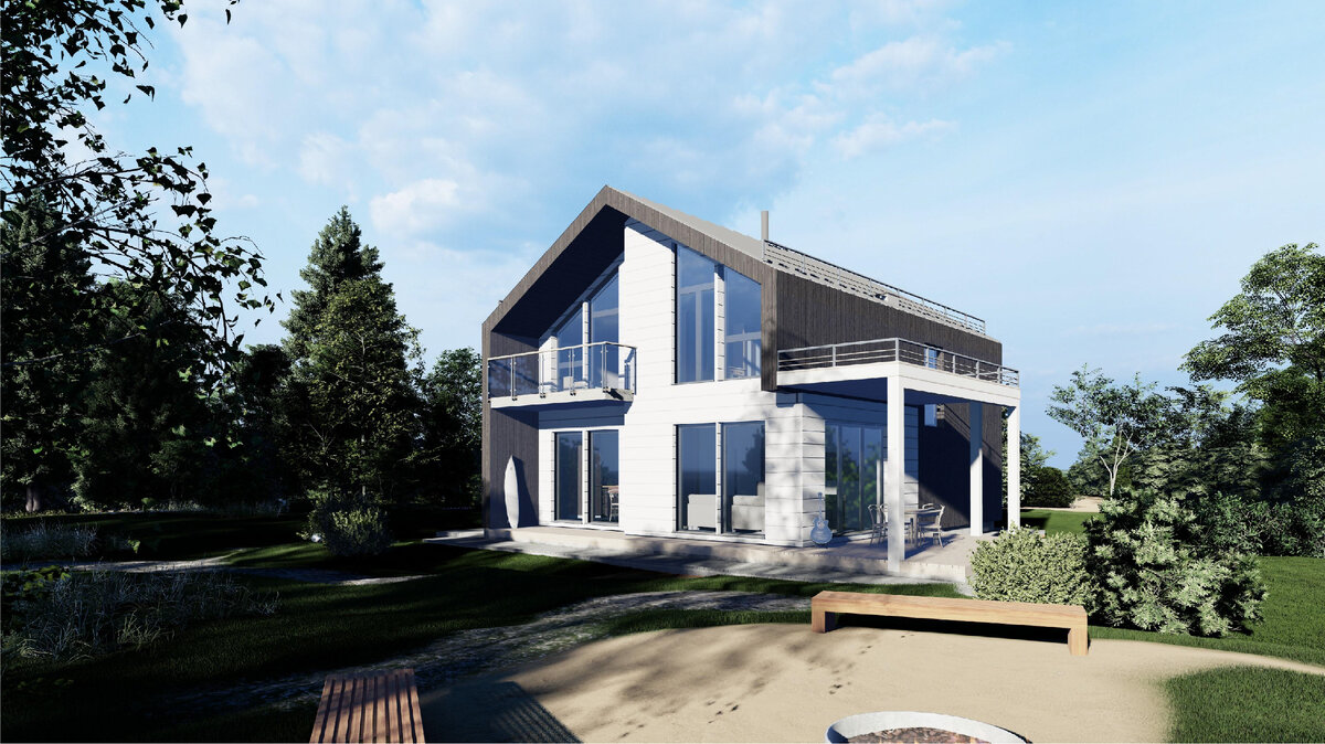 Вид дома со стороны зоны отдыха