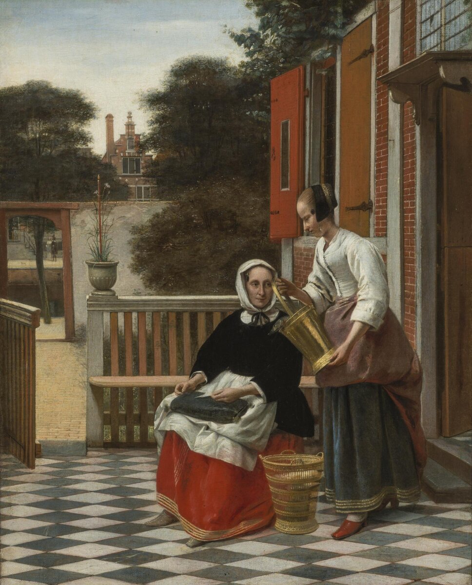 Питер де Хох. Хозяйка и служанка. Голландия, около 1660 года