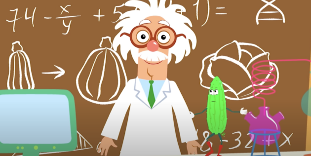 Возможно, отсюда черпали вдохновение создатели «Рика и Морти» для серии про Огурчика Рика. Кадр: СИНИЙ ТРАКТОР — Детские песенки и мультики / YouTube📷
