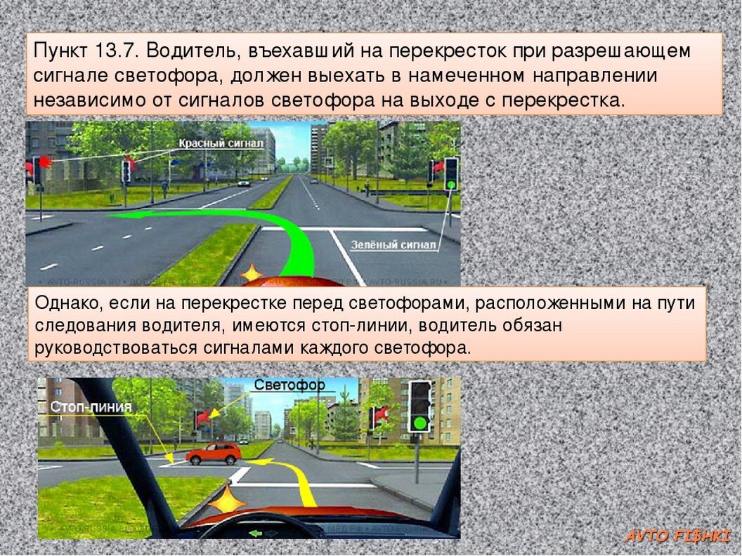 Движущийся головным в указанном направлении. Пункт 13.7 ПДД В картинках. Водитель въехавший на перекресток при разрешающем сигнале светофора. Проезд перекрестков. Правила дорожного движения повороты.