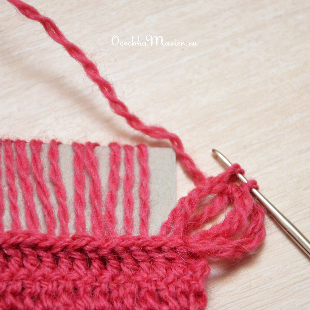 Вязание крючком. МК: Вязание на линейке - Crochet using the measuring ruler