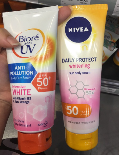 Средства с защитным SPF фактором.