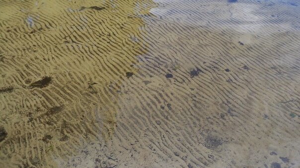 Песчаное дно озера