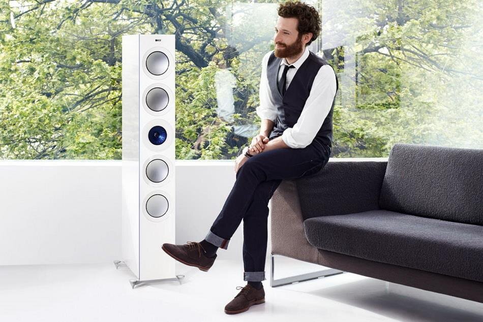 Напольные громкоговорители KEF Reference 5  в отделке Ice Blue