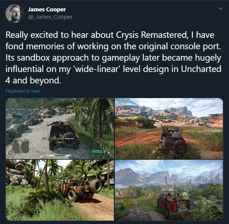 Дизайнер локаций приводит пример карт из Crysis и Uncharted 4: A Thief's End