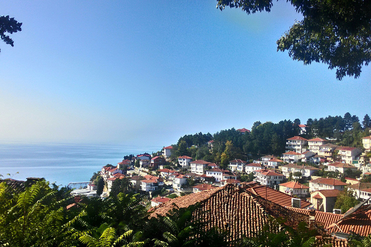 Вид на озеро Охрид.